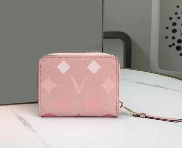 

2023 fashion designer wallets luxury mens womens leather bags highs quality classic flower letter zipper coin purse checked card holders wit, Red;black