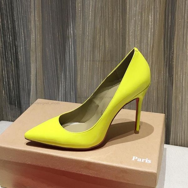 

with box designer christians shoes luxurious dress shoes red sole heels women shoe ss pointy patent leather 8 .5 10 .5cm high heel nsnt