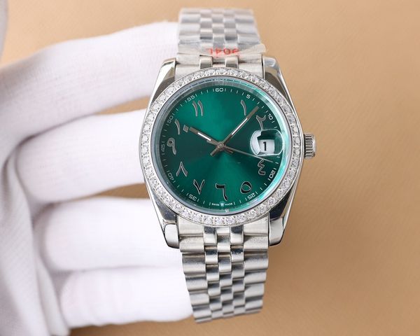 

watch automatic mechanical movement designer watch 36mm waterproof sapphire business diamond watch ring log series automatic watch 2023, Slivery;brown