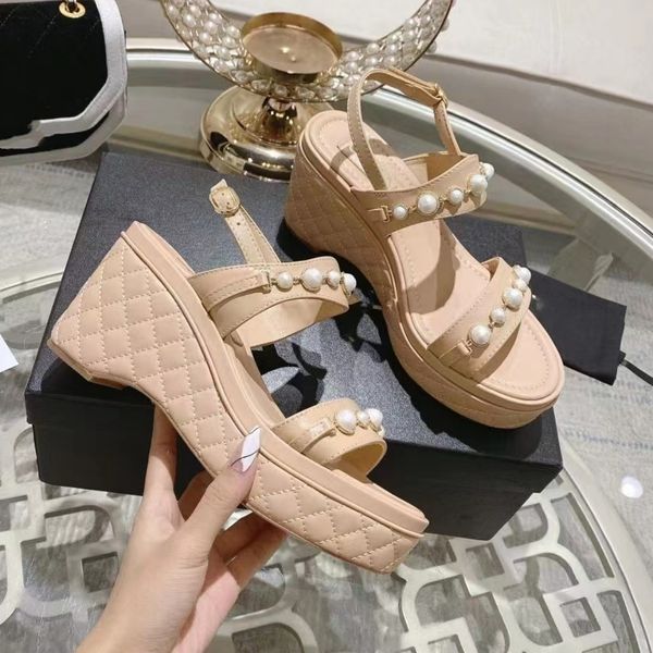 

square toe flat sandals womens dress shoes pearl decoration luxury designer lace up shoes women spring and summer new style our size 35-40 w, Black