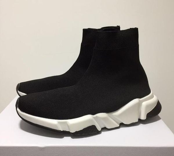

with box designer balencaigaity shoes 2019 sock shoe speed knitted trainers casual sneakers speed trainer sock race fashion black shoes duxv