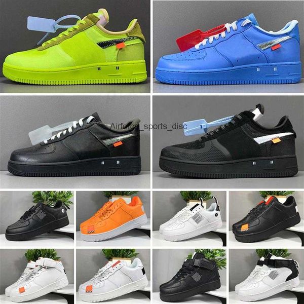 

2023 quality mens running shoes forcd 1 mca blue red all silver metallic volt 2.0 low offs white af1 black white green gner 36-45222m