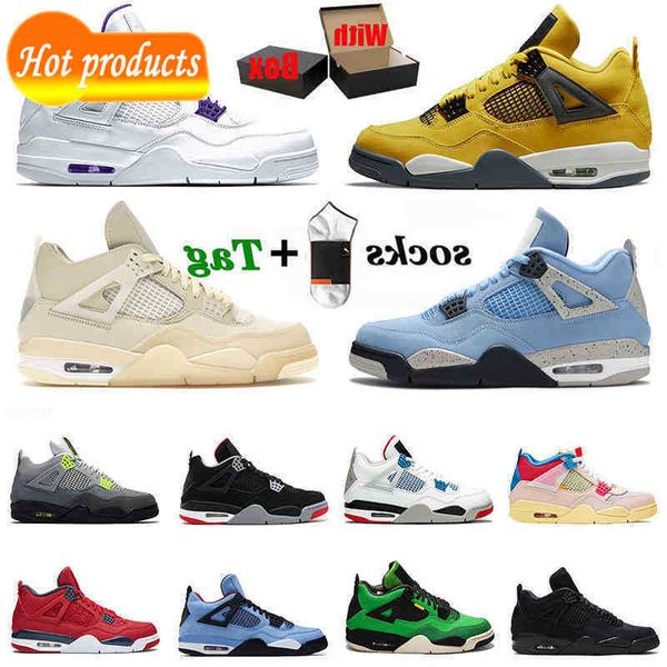 

shoes original jumpman 4 retro shoes 4s iv mens womens sail white off cactus jack manila university blue court purple men 0u30, Black