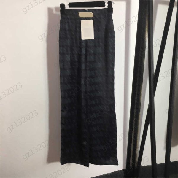 

straight-leg pants womens elastic waist design loose slimming casual trousers brand logo printing simple designer joker pant luxury women cl, Black;white