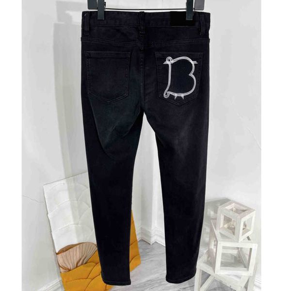 

high version men jeans bby designer pants mes denim pants tb embroidery trousers casual pants casual jeans, Blue