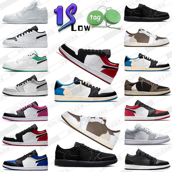 

new men 2023 basketball shoes 1 low reverse mocha fragment white camo unc wolf grey shadow toe 1s court purple bred toe mens women trainers