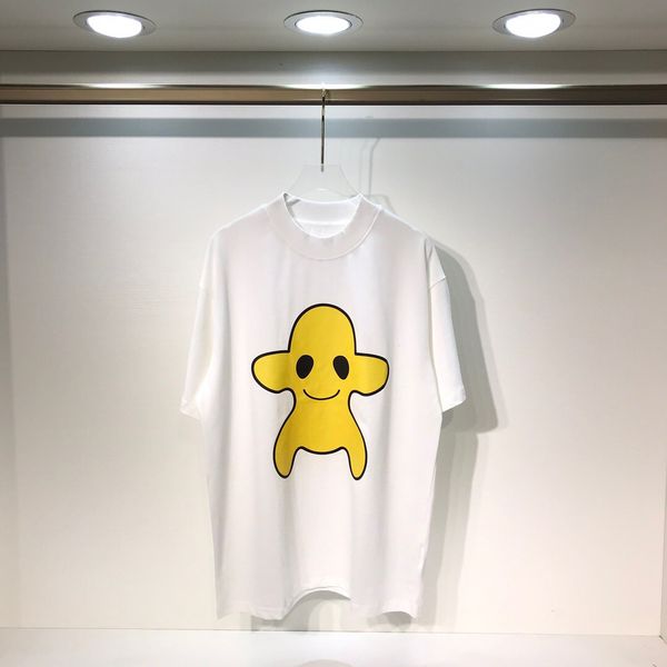 

new short sleeve t-shirt double yarn fabric digital printing back stereo logo for men and women original version, White;black