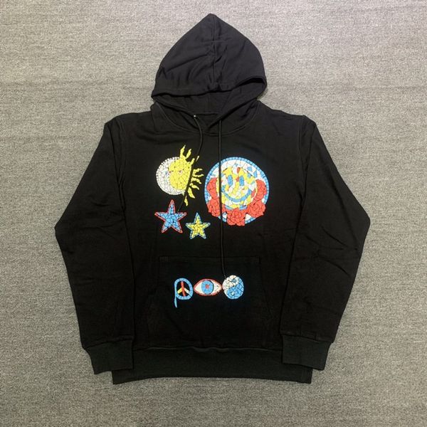 

vintage design pullovers brust crack print men's hoodie travis sweatshirts hoodies 100% cotton oversize hooded streetwear loose sweat s, Black
