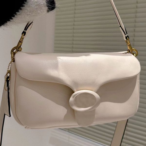 

pillow updated designer tabby shoulder bag women pure color bacchus bags retro hardware cloudy handbags supper soft real leather baguette pu