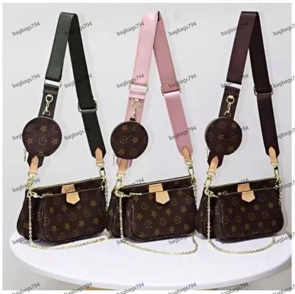 

new women messenger bags favorite multi accessories 3 piece set purse handbags satchel crossbody bag lady package brand chain evening should