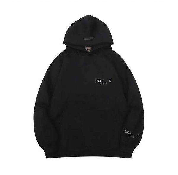 

essent hoodies hoody men essentail pullover sweatshirts clothing mens womens letter print loose casual tracksuit hoodie clothes 2023 spring, Black