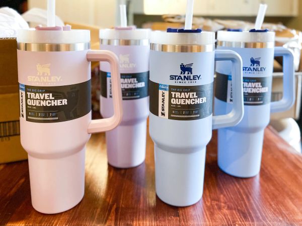 

new 40oz stanley mugs tumbler with handle insulated tumbler with lids straws stainless steel coffee tumbler termos cups with logo