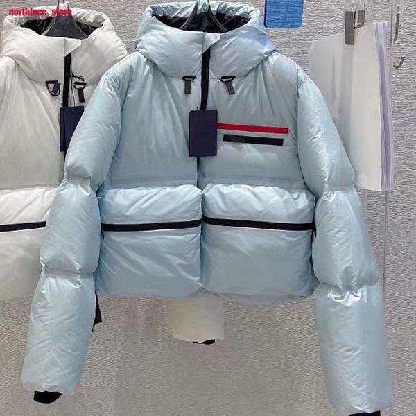 

puffer jacket down cotton jackets designer coat men women zipper patchwork embroideried letters pockets winter streetwear outdoor bodywarmer, Black