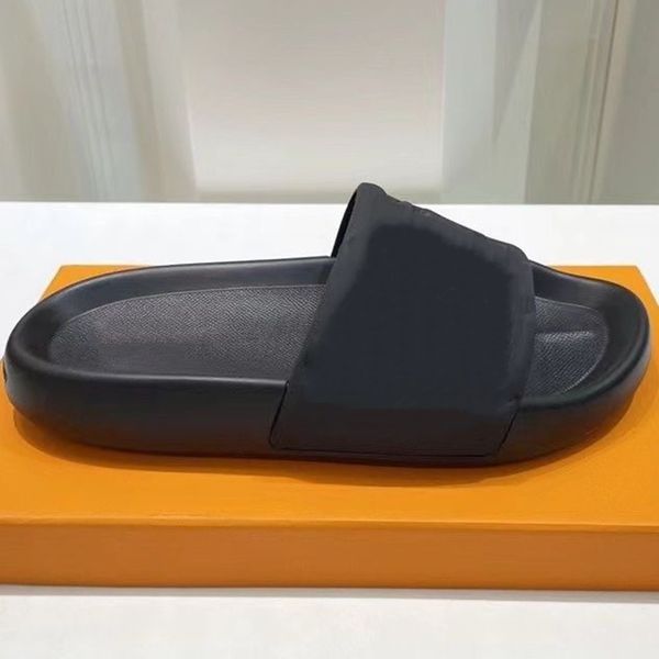 

2023 designer slippery men's and women's slippers summer sandals beach slippery flat table women's home fashion shoes flip-fl, Black