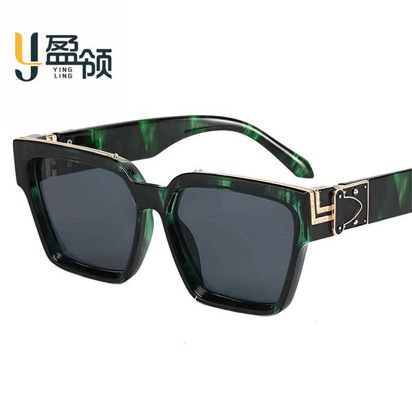 

outdoor eyewear yingling luxury street p sunglasses fashion xihains net red square mirror, White;black