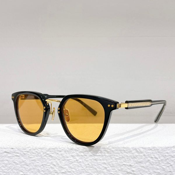 

17y pilot sunglasses for men black yellow orange lens glasses designer sun shades outdoor uv400 protection eyewear with box, White;black