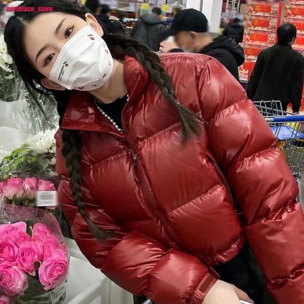 

mens down jacket the face coat north parkas khaki purffer hooded keep warm thick double zipper down filling badge decoration, Black