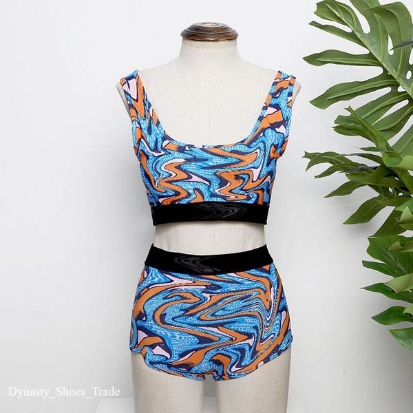 

women intimates ladies bikini set bras sets full letter printed cross strap beachwear textile women summer beach swimming, White