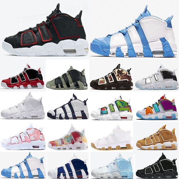 

mens women moreuptempos basketball shoes 2022 new uptempos scottie pippen split split doernbecher gym team red sport sneakers italy bulls ho, White;red