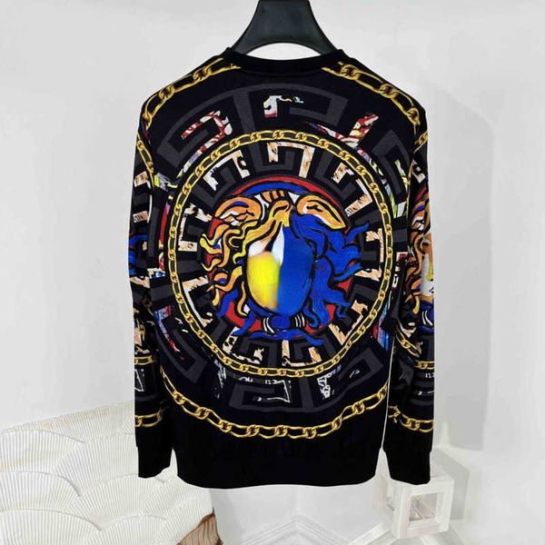 

high version sweatshirt mens sweater fashion medusa printed sweatshirt designer hoodie men sweaters hip-hop long-sleeved tshirt, Black