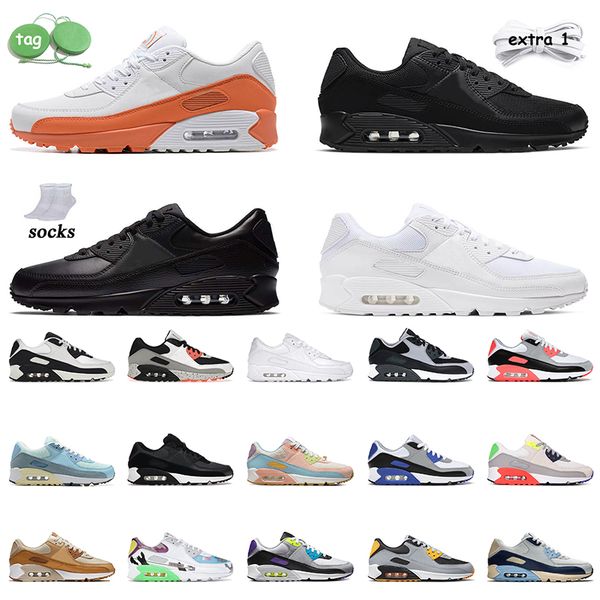 

fashion running shoes 90s og triple white leather caramel what the batman infrared flyleather outdoor sneakers navy blue men women maxs 90 t