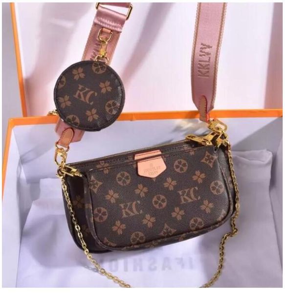 

2023 women messenger bags favorite multi accessories 3 piece set purse handbags satchel crossbody bag lady package brand chain evening shoul