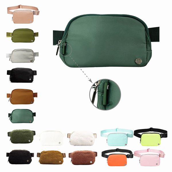 

lu everywhere wholesale yoga bum bag teedy belt chest fanny pack bag luxury designer brushed bumbag nylon handbag womens mens purse shoulder