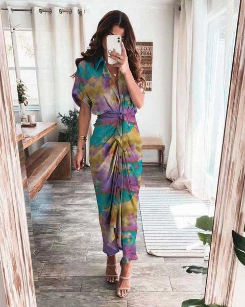 

summer shirtdress fashion printed dress 12 flower brief size 4, Black;gray