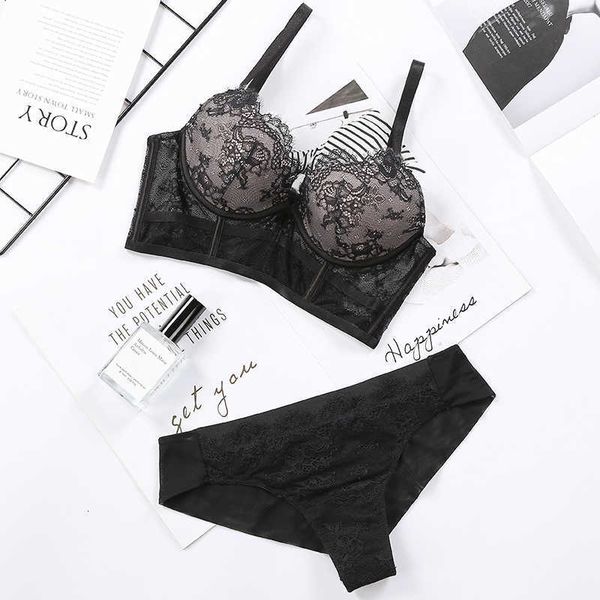 

women push up cup new arrivals brassiere sets female bra panty lace underwear lingerie pink black white, Red;black