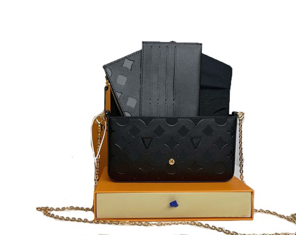 

2023 fashion designers women shoulder bags luxury lady handbags quality classic flower letter leather totes original chain crossbody bag pl