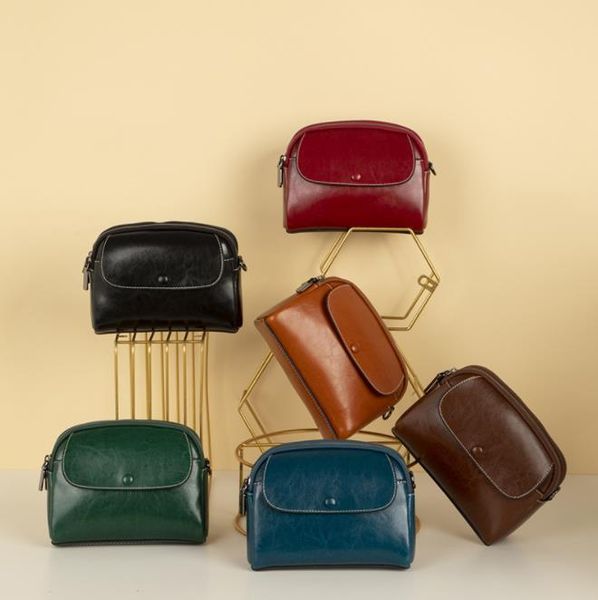 

2023 new diagonal bag women's autumn and winter fashion versatile western-style simple leather shoulder bag