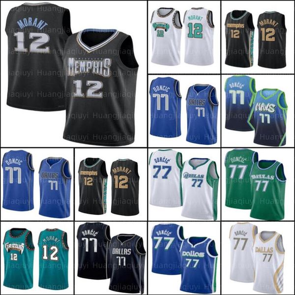 

luka doncic 12 ja morant basketball 77 charlottes hornet memphises city mark williams grizzlie teal retro shirt 2022 2023268q, Black;red