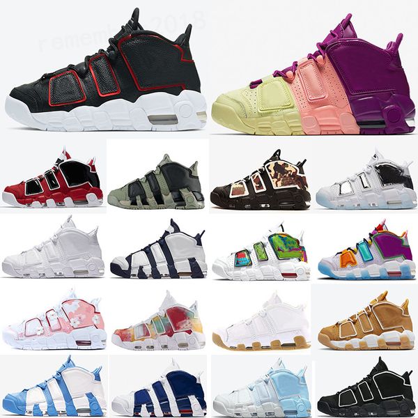 

moreuptempo scottie pippen women mens basketball shoes black varsity red white camo trainers bulls hoops pack split unc university blue snea, White;red