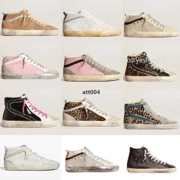 

sneakers women shoes designer shoe italy brand star leopard print pink-gold glitter classic leopard white do-old dir goldenity gooseity zxu, Black