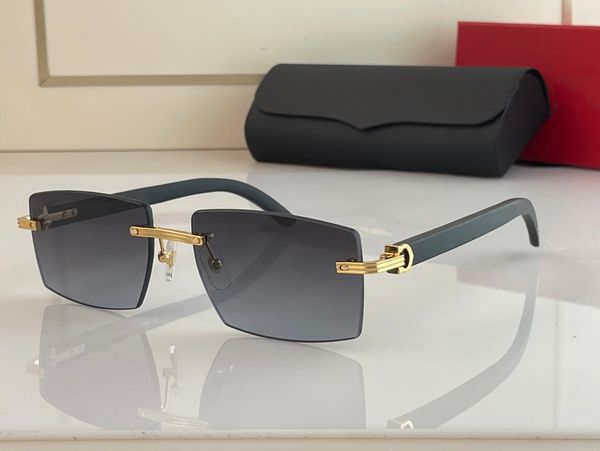 

retro mens designer sunglasses for men womens sunglasses for women eyewear frameless wooden legs design fashion rimless style sun glasses tr, White;black