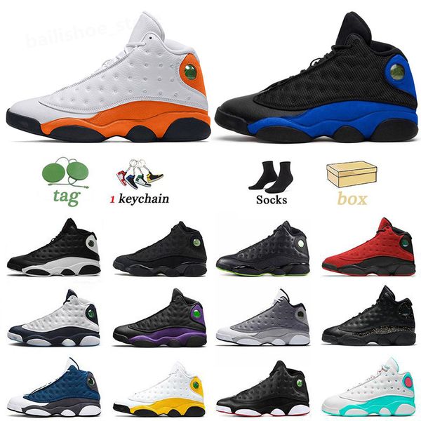 

13 13s men basketball shoes brave french blue black flint del sol university gold obsidian reverse he got game red flint lucky green wolf gr