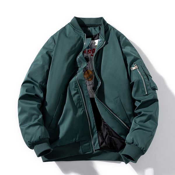 

men's jackets men women bomber jacket fashion autumn winter pilot jacket solid vintage baseball coat hooded couple windbreaker pocket p, Black;brown