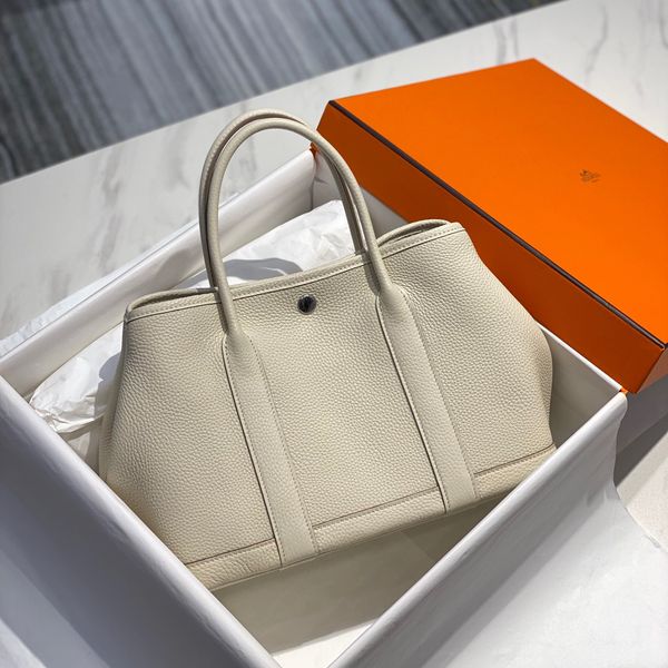 

in bags tote 9a 30 36cm garden party 4 classic colors negonda cowhide leather lady designer etoupe handbags with dustbag horse silk
