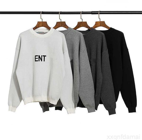 

designer men women essentials knitting fear sweater hoodie of winter oversize autumn silicon skateboard god high hoody hooded gmhm, Black