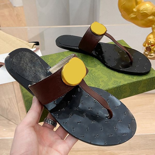 

thong sandals popular couple famous brand flip flops slipper sandal summer upper with logo classic fashion leisure travel luxury sandals sli, Black