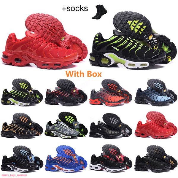 

tns athletic shoes tn plus 3 sneakers socks trainers triple white black laser blue volt glow outdoor sports tn mens women oreo womens breath