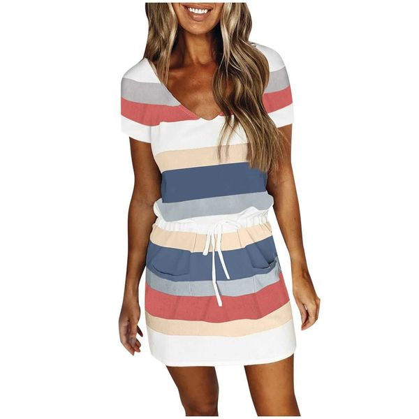 

womens knitted pullover stripe dress spring and autumn clothing waist tight, Black;gray