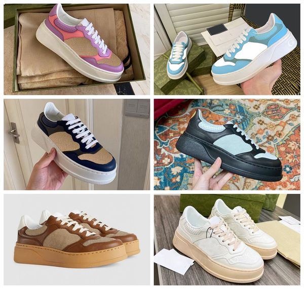 

designers sneaker casual shoe 2023 new colors men women black trainer 4cm thick bottom genuine leather luxury casual shoe outdoor sneakers s