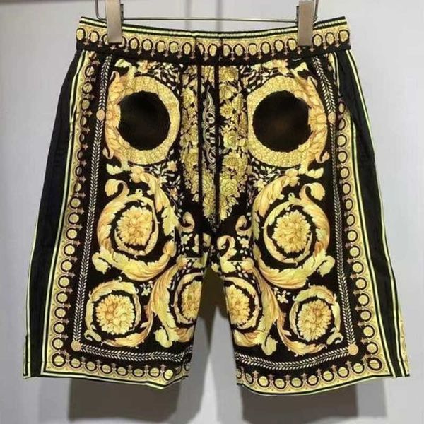 

summer fashion mens silk shorts medusa printed casual pants designer pants beach shorts hip hop sweatpants 4541, White;black