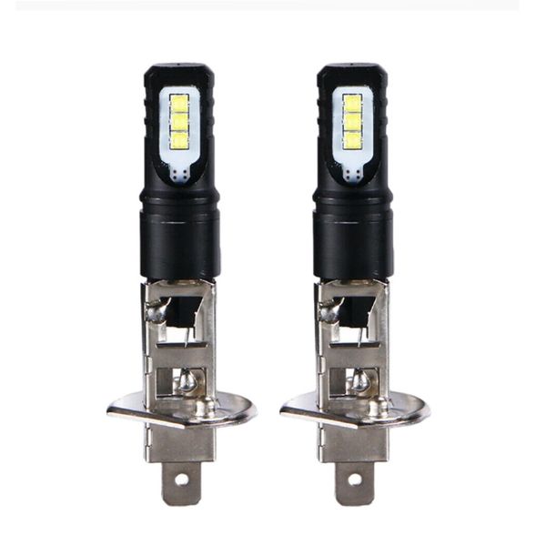 

20pcs car led fog light h1 h3 6led csp 12v 1200lm white color auto bulb 6000k