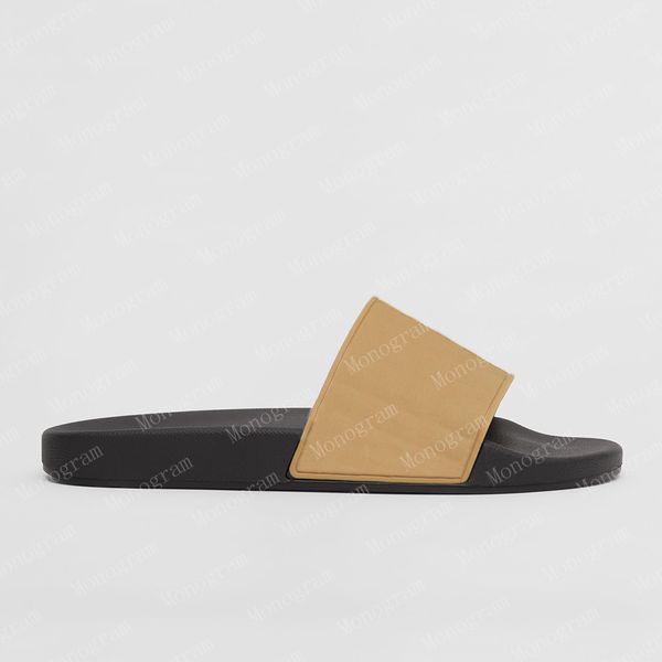 

2023 beige slippers men slipper sandals women slides waterfront beige sandal womens flip flops mens shoes 36-45 with box and dust bag #bvs-0, Black