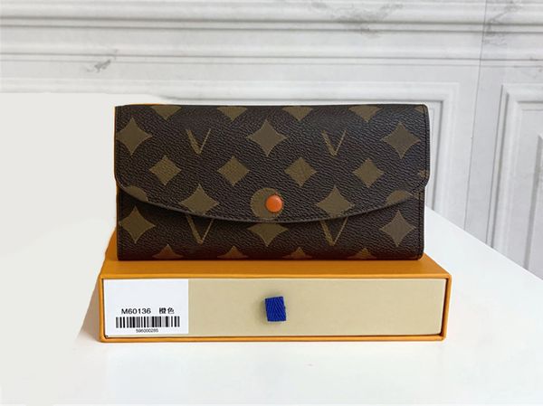 

2023 fashion designer wallets luxury mens womens leather bags highs quality classic flower letter zipper coin purse original box checked car, Red;black