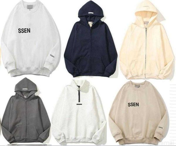 

winter essentials designer mens hoodies fears loose of pullover god hoody sweatshirts long sleeve hooded jumper womens silz, Black