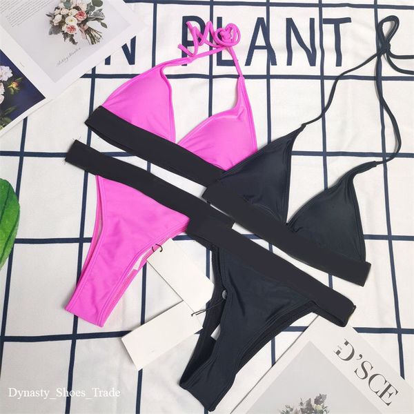 

fashion bikini designer intimates bras sets swim women swimsuits bikini set multicolors summer time beach bathing suits wind swimwear, White