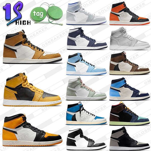 

2023basketball 1s shoes men jumpman 1 pass the torch chicago game royal with black mark mens sports sneakers size 36-46